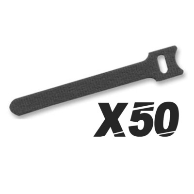 Pro Power Klett Kabelbinder schwarz 200 mm x 16 mm 50er Pack DJ Disco Lautsprecher 