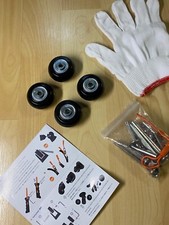 Luggage Wheels Replacement Kit 4PC 40mm x21mm PU Wheels with Bearing 3 Length