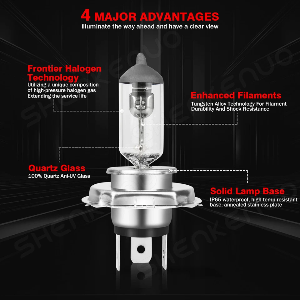 For Chevy Styleline Deluxe 1949-1952 7inch Round Halogen  Headlight Hi/Lo KIt - Изображение 3 из 4