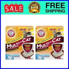 Arm Hammer Multi-Cat Superior Odor Control Clean Burst Clumping 40lb 2 Pack