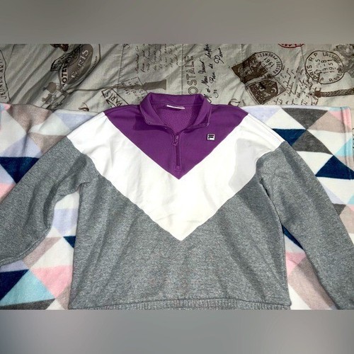 Fila sweater gravy, purple & white