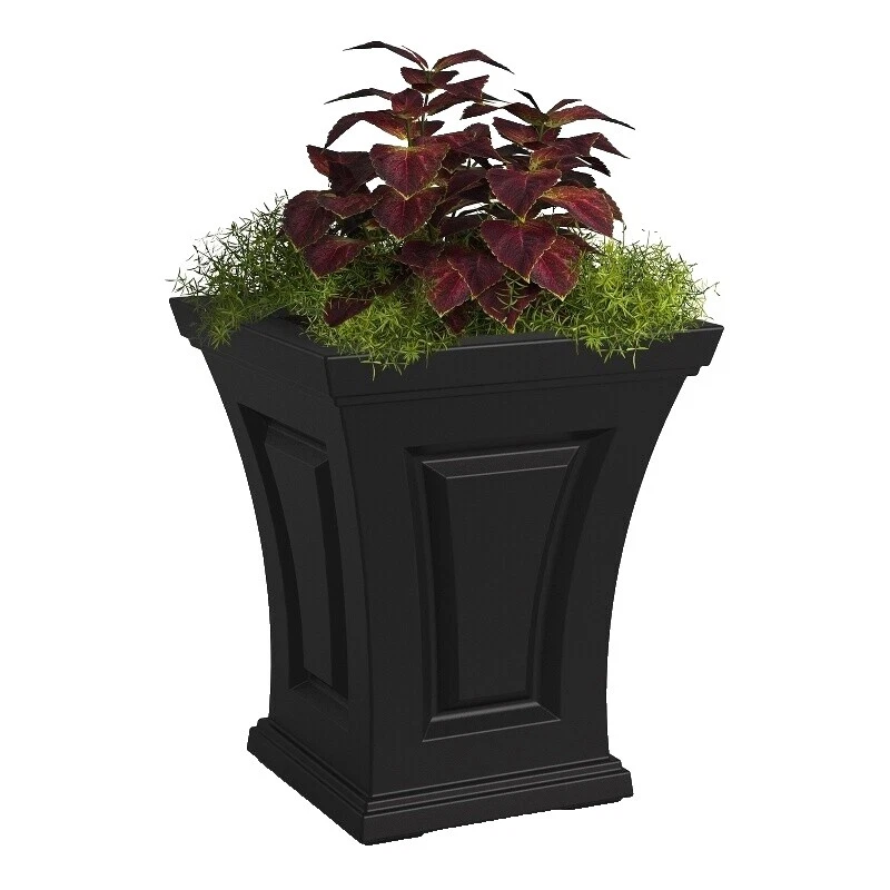 Cestas de plantas negro de resina, ollas, Ventana urnas