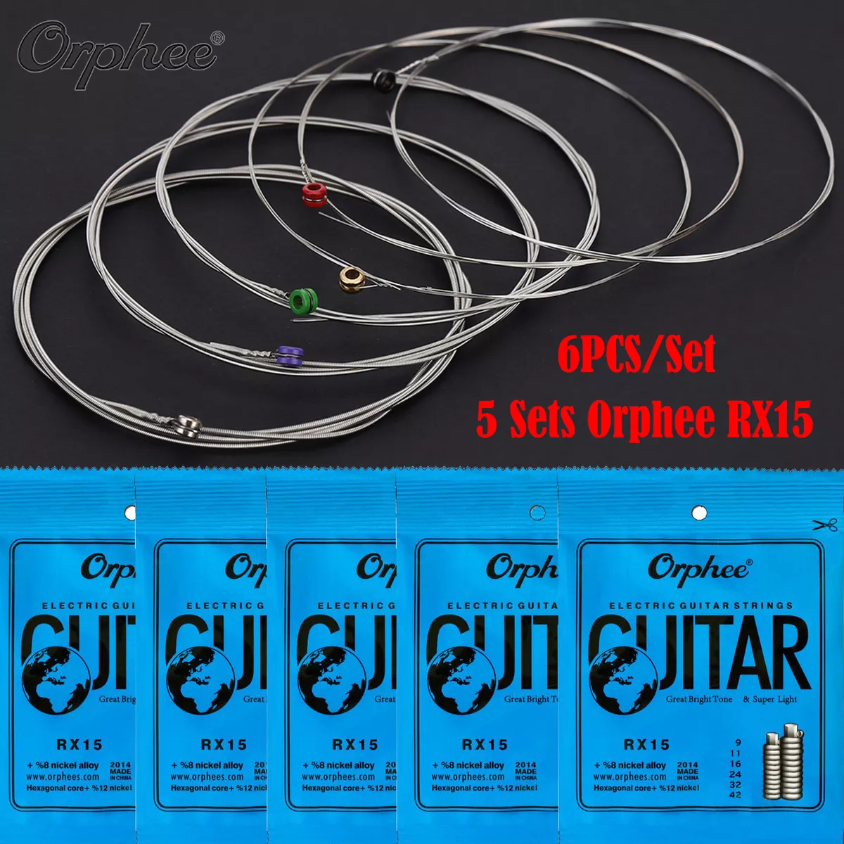 Guitar strings colored ball ends deals