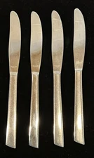 MCM Modern Stainless Butter Knives Japan Flatware Set of 4 Slant End Handle