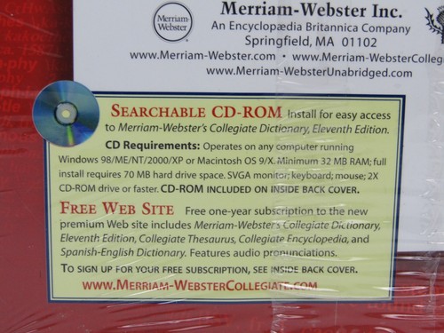 New Merriam Webster’s Dictionary 11th Edition Hardback Sealed CD - Picture 7 of 9