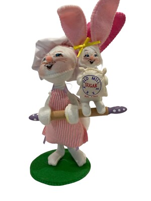 2019 Annalee 211619 Bunny Rolling Pin Flour Baking Pals Poseable Doll 6 Inch NWT