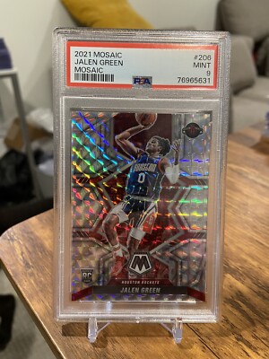 2021-22 Panini Mosaic Prizm Jalen Green Rookie RC #206 MINT PSA 9