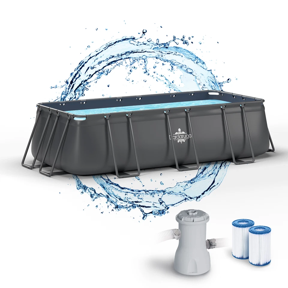 Dardaruga Piscina Fuori Terra 400x200x100 cm TOBAGO + Pompa Filtro + 2 Filtri