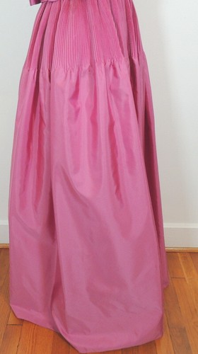 Vintage 1980's Victor Costa Pink Gown Dress Womens 6 Double Accordion Ruffles - Picture 6 of 16