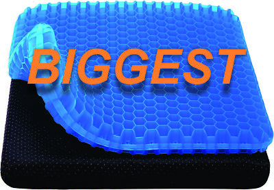 Biggest Gel Seat Cushion Double Pressure Relief Breathable Design Back Pain, Car