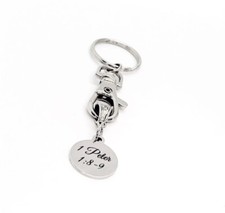 Believe Without Seeing Charm Keychain, 1 Peter 1 8 and 9, Salvation Through Fait