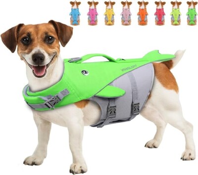 Vivaglory Size XS 17-20 Ribcage Girth Bright Green Sports Style Dog Life  Vest