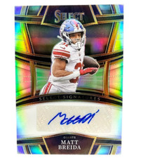 2022 Select Signatures Silver Holo Matt Breida SSP-MTB New York Giants