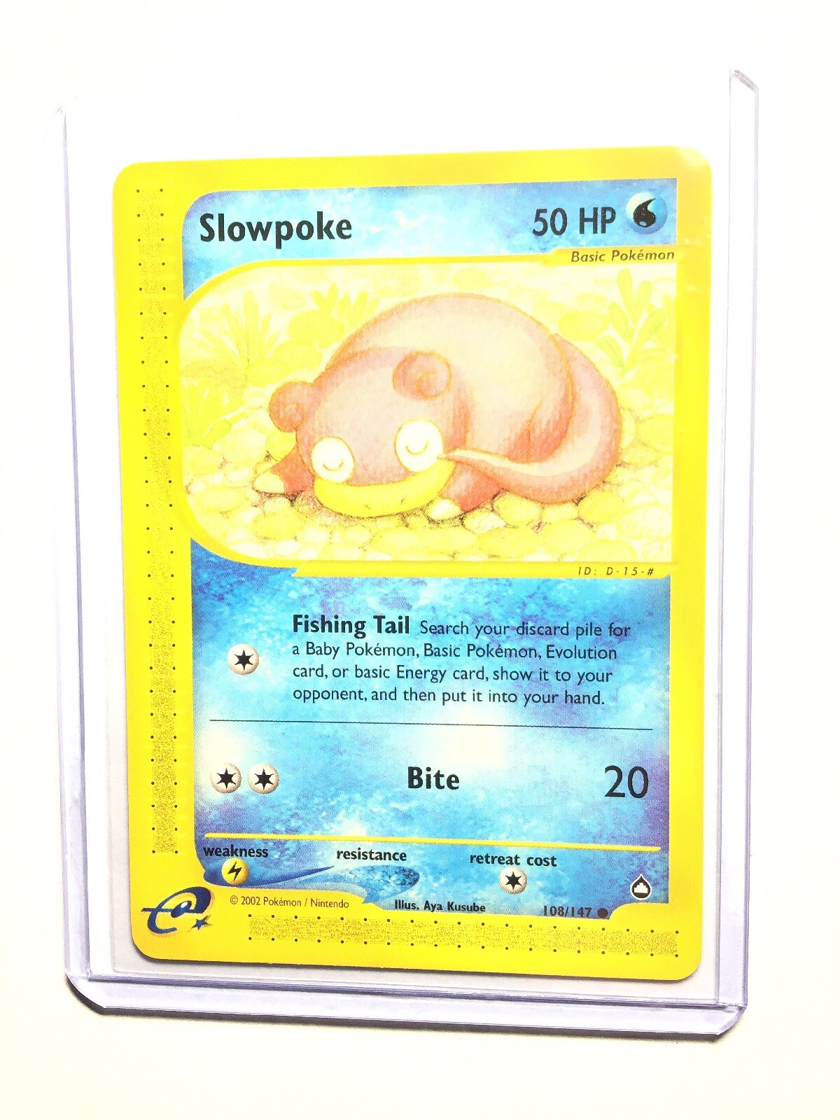 SLOWPOKE - 108/147 - Aquapolis - Common - Pokemon Card - NM
