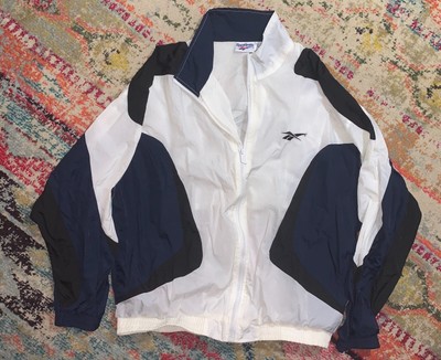 reebok white windbreaker