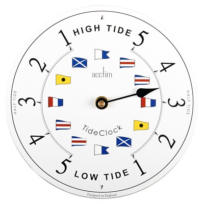 Acctim Ryde Tidal Wanduhr High & Low Tide weiß 20 cm