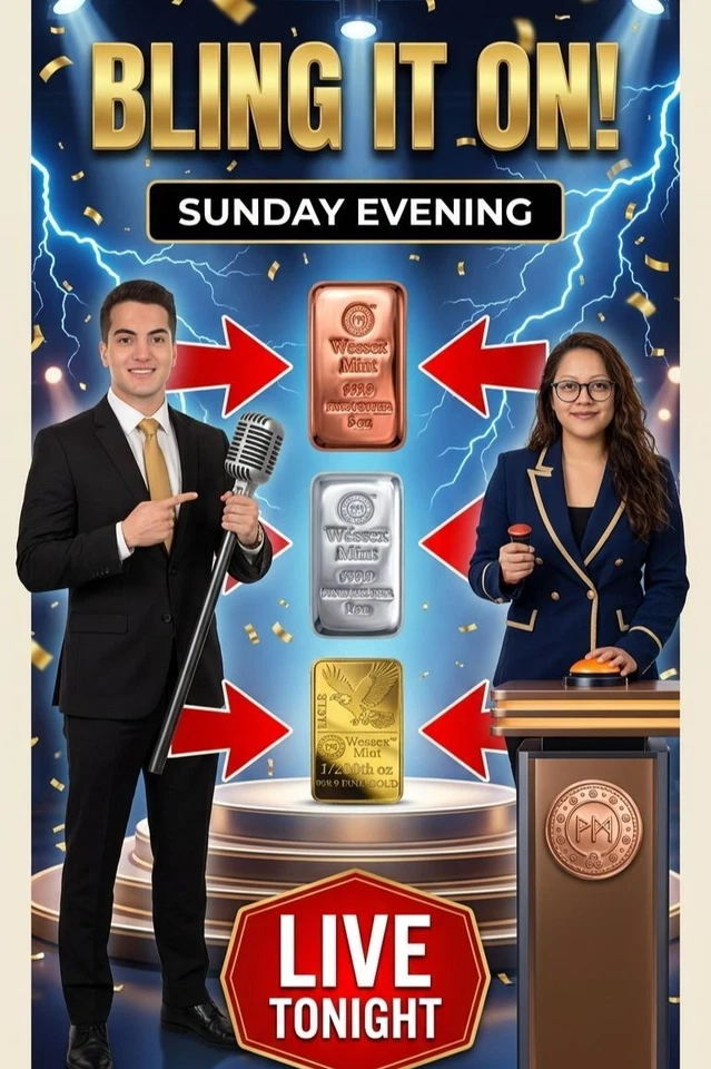 Wessex Mint Bullion Deals – Gold, Silver, Copper - Auctions starting at £2!