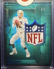 🔥Final Licensed Panini Silhouette 5/5 🔥Dan Marino🐬NFL Shield Miami Dolphins🐬