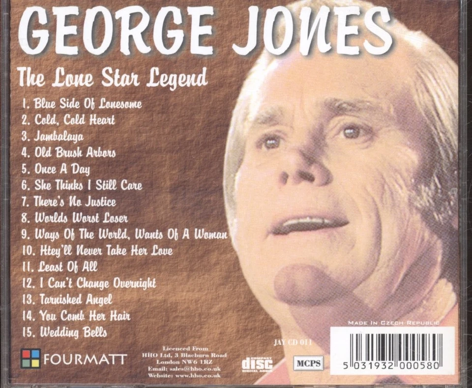 George Jones Lone Star Legende CD Tschechische Republik Fourmatt JAYCD011 - Bild 2 von 3