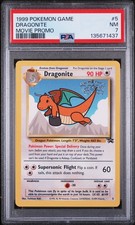 1999 POKEMON GAME MOVIE PROMO #5 DRAGONITE PSA 7