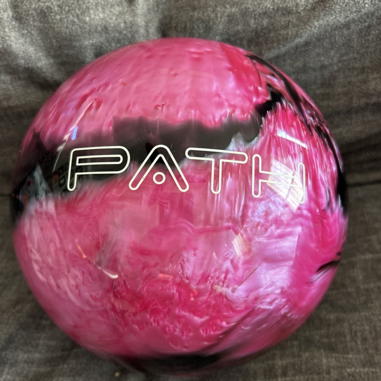 Pyramid Path Pink & Black undrilled New 9lb  Bowling Ball