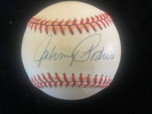 "JOHNNY PODRES" - BROOKLYN DODGER GREAT - AUTOGRAPHED BASEBALL  - EXC  CONDITION