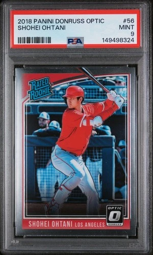 2018 Panini Donruss Optic Shohei Ohtani Batting Rated Rookie Card RC #56 PSA 9