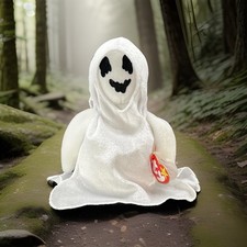 Ty Beanie Babies Sheets The Ghost Ear  Tush Tags Spooky Halloween Vintage 1999