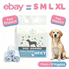 10Pack Female Dog Disposable Nappies Leakproof Incontinence Pants S-XL UK Stock
