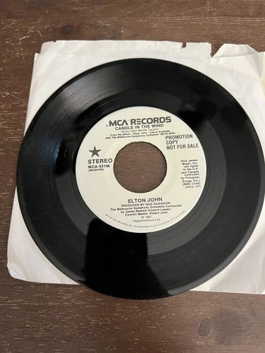 Vinyl 45 RPM Record Elton John - Candle In The Wind (Promotion Copy)