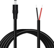 5.5Mm X 2.5Mm DC Power Pigtail Cable, 6FT 16AWG DC Barrel Male Plug Jack Connect