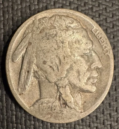 1926-S Buffalo Nickel - KEY DATE - Partial Horn - Rare Low Mintage
