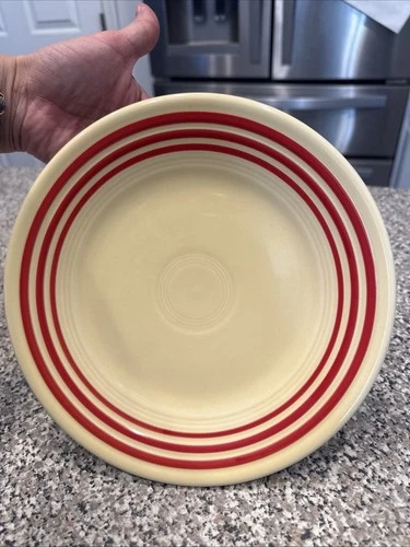 Fiesta HLCCA Red Stripe Dinner Plate 9” Fiestaware