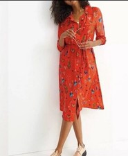 186 Rare Anthropologie Farm Rio Heart MIDI Shirtdress Dress XL Belt