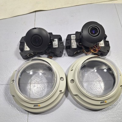 (2) AXIS P3346 Network IP POE Megapixel Security Surveillance Cam Camera