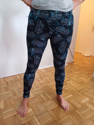 Leggings Star Wars Gr. L 40 Stretch Baumwollmischung Blau Freizeit Divided