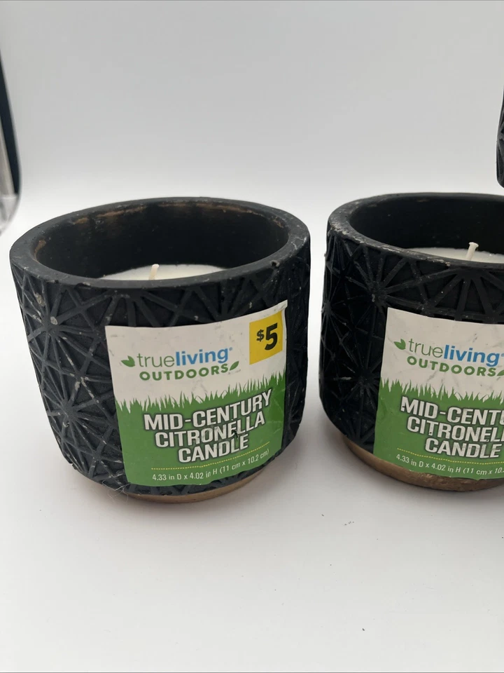 Black Citronella Candle 5 Pack - Image 3 of 4