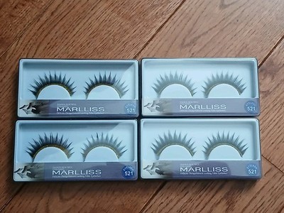 4 x Marlliss Lashes Wimpern False Gold Glitzerband Glam Party Beauty 520
