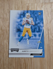 2020 Playoff JUSTIN HERBERT #203 Rookie Card RC Los Angeles Chargers. rookie card picture