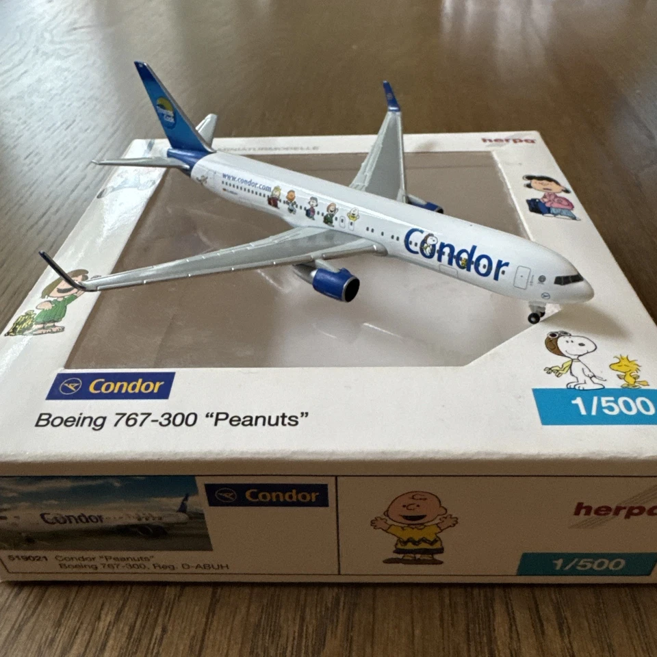 Herpa Wings 1:500 Condor 767-300D-ABUH Peanuts Limited Edition