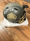 Ray Lewis Baltimore Ravens Autographed Hall Of Fame Mini Helmet Beckett Hologram