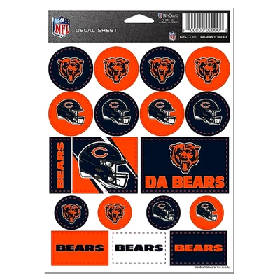 WINCRAFT Chicago Bears NFL Vinyl Die-Cut Sticker Set / Decal Sheet *Free Shipping