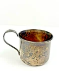 Sterling Silver Lunt Vintage Monogrammed Baby Drinking Cup w/ Handle 565-M