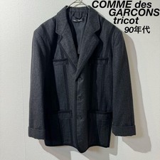 Women's Size M Black 90s Tricot Comme des Gar ons 3B Tailored Wool Jacket