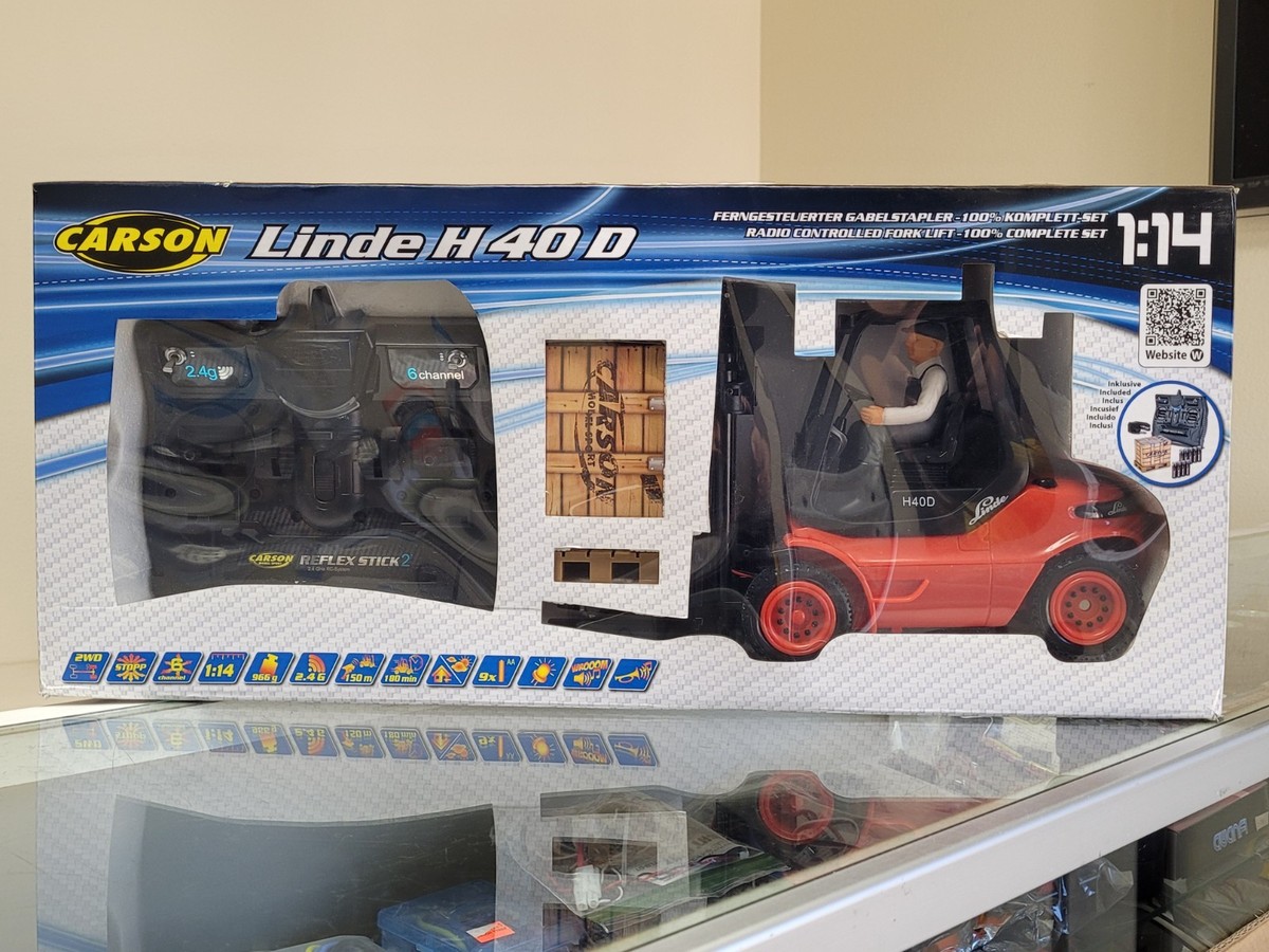 Carson 1/14 Functional model Linde H 40 D forklift truck with