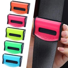 Luminous Universal Car Seat Belt Buckle Adjustable Plastic Stopper Clip 2Pcs