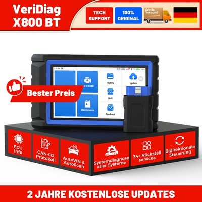 TOPDON VeriDiag X800 BT OBD2 Diagnosegerät Bidirektional Alle Systeme 34 Resets