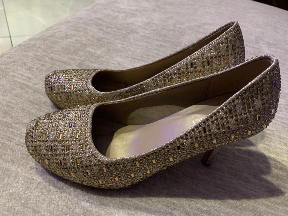 Tacones Delicacy Gold Glitter talla 10 Foto 4 de 4