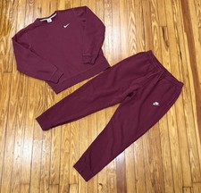 Nike Sportswear Club Fleece Sweatshirt  Joggers Set Sz Medium / Large Sweatsuit