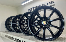 20 Porsche Oem Factory Cayenne Staggered Bbs Wheels Gloss Black Wheels 80b